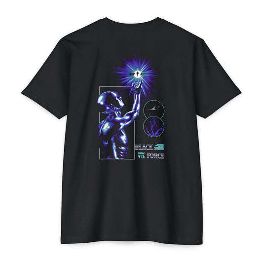 Mystical Graphic T-Shirt - Unisex CVC Jersey Tee, Cosmic Vibes, Alien Art, Spiritual Wear, Gift for Science Lovers, Festival Fashion